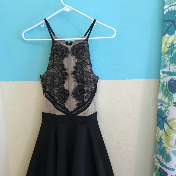 NEW WITH TAGS! Black & Nude Holiday Party Dress - Picture 4 of 8